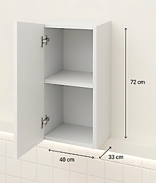 40X33X72 tek kapak hazır üst dolap