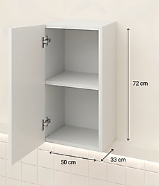 50x33x72 tek kapak hazır üst dolap