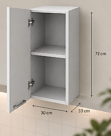 30x33x72 tek kapak hazır üst dolap