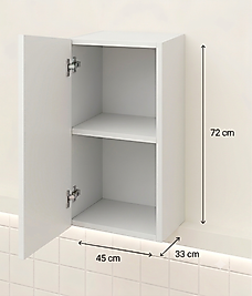 45x33x72 tek kapak hazır üst dolap
